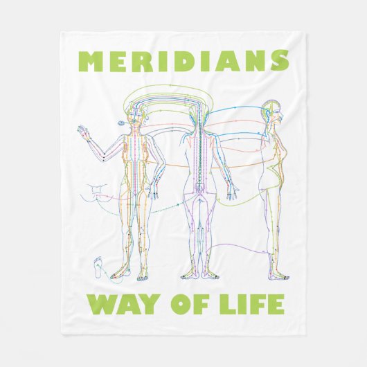 Acupunctuur Way of Life Fleece Deken (Voorkant)