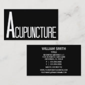 Acupunctuur zwart-wit Visitekaartje (Voorkant / Achterkant)