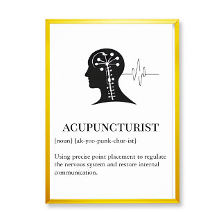 Acupunctuurkliniek Muurkunst wandkaart Poster