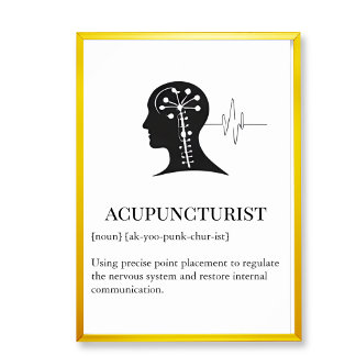 Acupunctuurkliniek Muurkunst wandkaart Poster