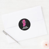 Acute Appendix Funny Body Parts Pun Dark BG Ronde Sticker (Envelop)