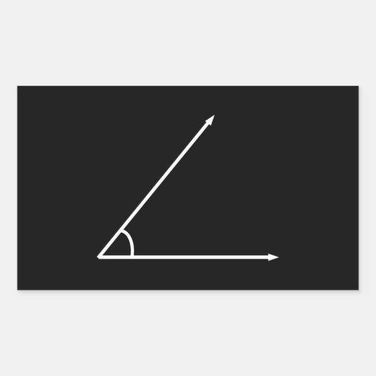 Acute hoek rechthoekige sticker (Voorkant)