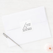 Acute hoek vierkante sticker (Envelop)