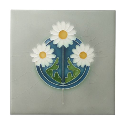 AD007 Art Deco Reproduction Ceramic Tile Tegeltje (Voorkant)