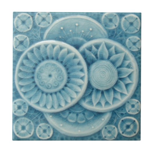 AD033 Art Deco Reproduction Ceramic Tile Tegeltje (Voorkant)