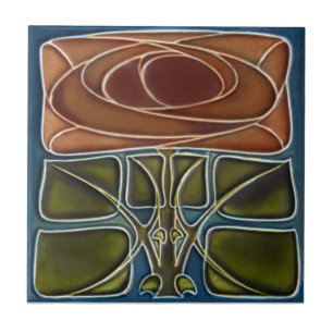AD052 Art Deco Reproduction Ceramic Tile Tegeltje
