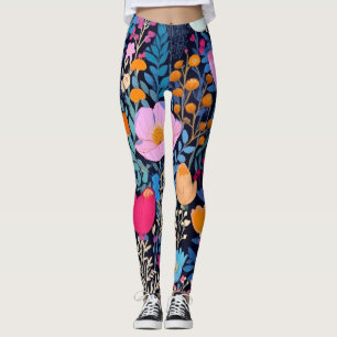 AD 002 - Bloemendigitaal patroon Leggings
