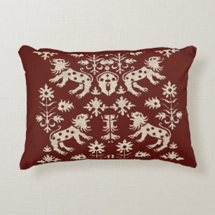 AD 1200s gespikkelde leeuwen print Accent Kussen