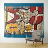 AD 1600 Zwitserse soldatenprint Wandkleed (In Situ (horizontaal))