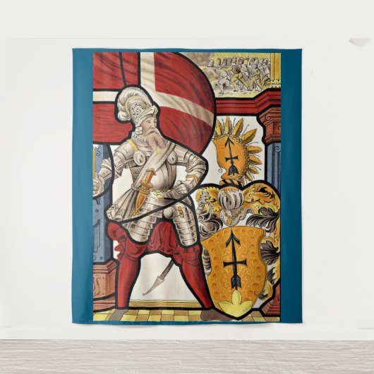 AD 1600 Zwitserse soldatenprint Wandkleed (Voorkant)