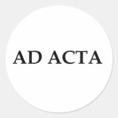 Ad acta ronde sticker (Voorkant)