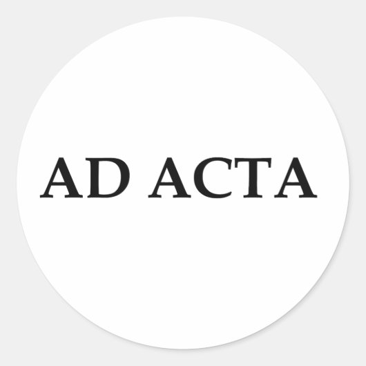 Ad acta ronde sticker (Voorkant)