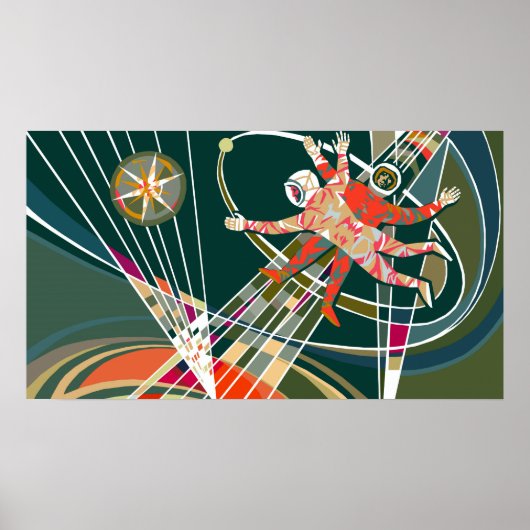 Ad Astra Per Aspera - Groen Poster (Voorkant)