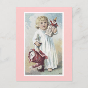 Ad Étiquette Victorian Baby avec sa carte postale