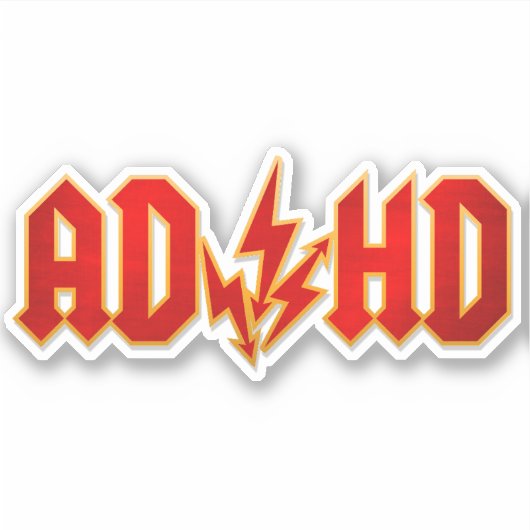 "AD/HD" rock Sticker (Voorkant)