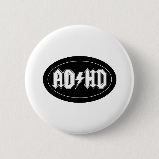 AD/HD RONDE BUTTON 5,7 CM (Voorkant)