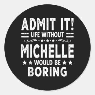 Ad Leven Zonder Michelle Zou Saai Grappig Zijn Ronde Sticker