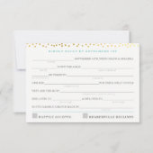 AD LIB RSVP RÉPONDRE fun rustique confetti menthe  (Devant)