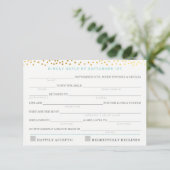 AD LIB RSVP RÉPONDRE fun rustique confetti menthe  (Debout devant)