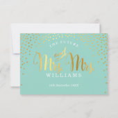 AD LIB RSVP RÉPONDRE fun rustique confetti menthe  (Dos)