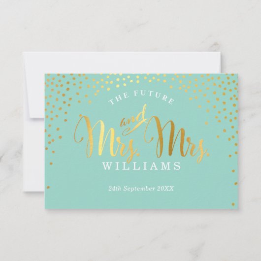 AD LIB RSVP RÉPONDRE fun rustique confetti menthe  (Dos)