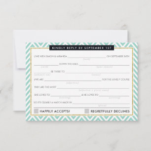 AD LIB RSVP RÉPONDRE fun simple bold chervon ment