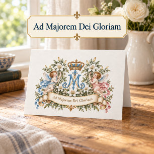 Ad Majorem Dei Gloriam katholieke Maria engelen Kaart