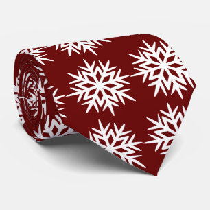 Ad Man Snowflake Foulard Burgundy tweezijdig Stropdas
