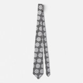 Ad Man Snowflake Foulard Charcoal Grey two-side Stropdas (Voorkant)