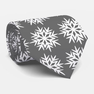 Ad Man Snowflake Foulard Charcoal Grey two-side Stropdas