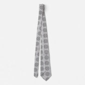 Ad Man Snowflake Foulard Steel Grey Tweside Stropdas (Achterkant)