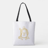 AD of DA monogram initialen logo canvas tas (Achterkant)