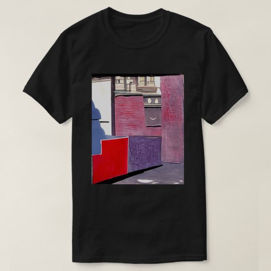 Ad Reinhardt AI Red Paars City Day Abstract Art G T-shirt (Design voorkant)