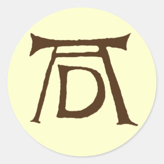 AD tijdens monogram Ronde Sticker