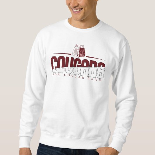 Ada Cougar Band Sweatshirt blanc classique (Devant)
