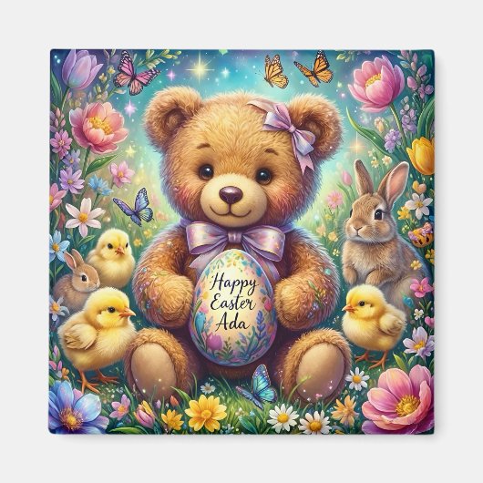 ADA ~ Easter Teddy ~  Magnet Magneet (Voorkant)