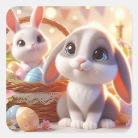 Ada en Xandyr Vierkante Sticker (Voorkant)