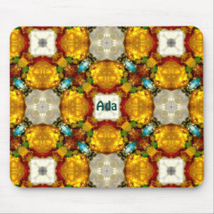 ADA ~ Golden Pareltjes Pattern ~ Gepersonaliseerd Muismat