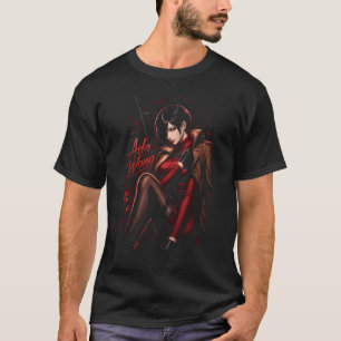 Ada Horror Wong Art 68 Basic Donkere T-Shirt