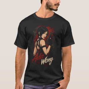 Ada Horror Wong Art 79 Basic Donkere T-Shirt