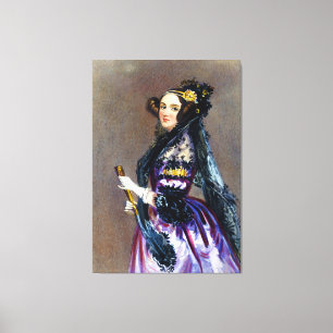 Ada King County of Lovelace van Alfred Chalon Canvas Afdruk