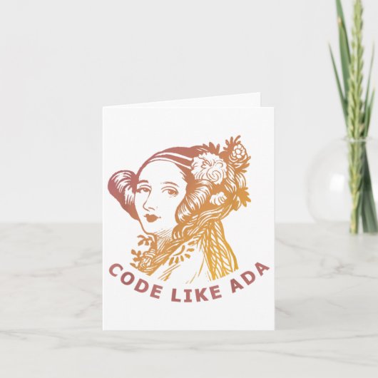 Ada Lovelace Dawn Gradient Code Like Ada  Kaart (Voorkant)