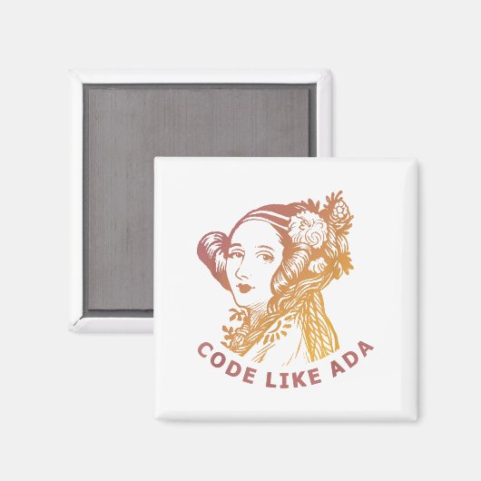 Ada Lovelace Dawn Gradient Code Like Ada  Magneet (Voorkant / Achterkant)