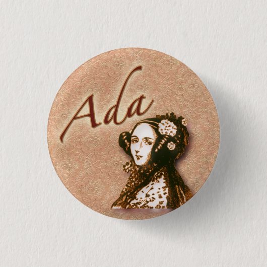 Ada Lovelace Pin Ronde Button 3,2 Cm (Voorkant)