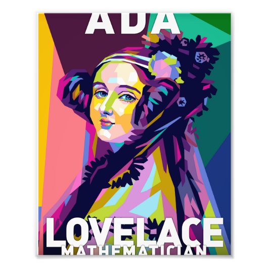 Ada Lovelace POPART Foto Afdruk (Voorkant)