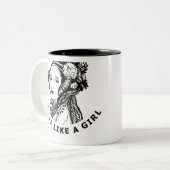 Ada Lovelace T-Shirt code als een meisje Tweekleurige Koffiemok (Voorkant links)