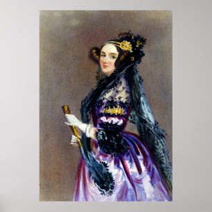 Ada Lovelace van Alfred Edward Chalon Poster