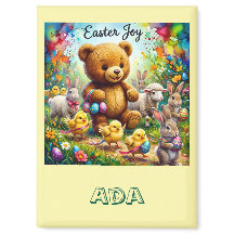 ADA ~ OURS DE PÂQUES Easter poussins ~ Aimant