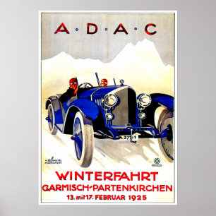 ADAC German Auto Race ~  Automobile Ad Poster
