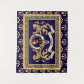 Adair Clan Badge Personalized Blue Wandkleed (Voorkant)